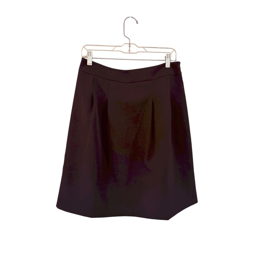 Tahari‎ Arthur S Levine Black A Line Pleated Midi Skirt Women's Size 6